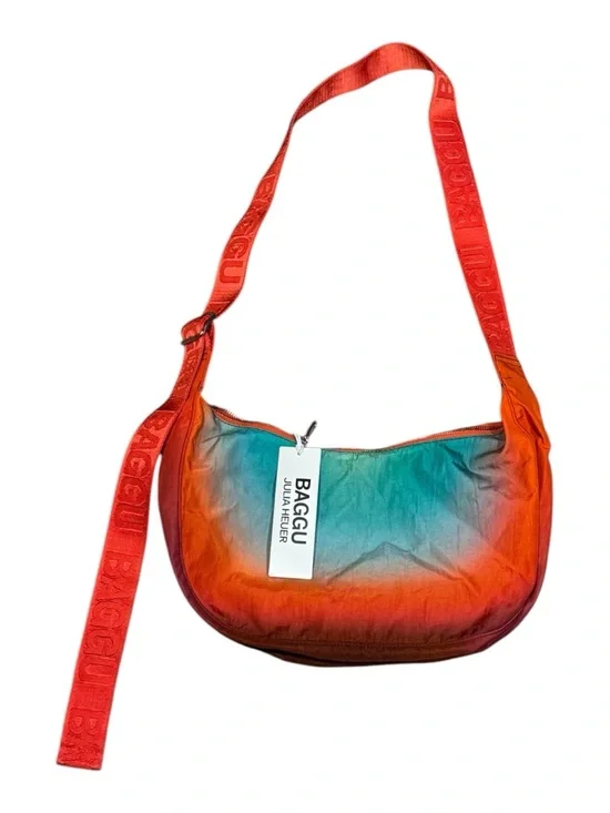 NWT Baggu Julia Heuer Medium Nylon Crescent Bag Rain - Picture 1 of 5